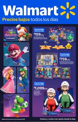 Catálogo Walmart Mario Bros Marzo-Abril 2026